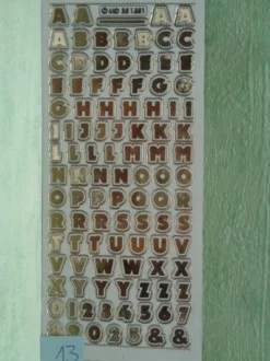 Stickerbogen Buchstaben Alphabet ABC ---Auswahl---