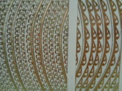 Stickerbogen Gravur Bordüren transparent-gold --- Auswahl ---