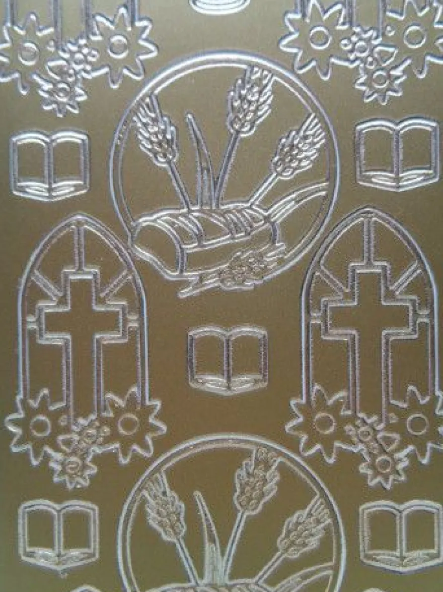 Stickerbogen Motive Glaube Religion Christlich Kreuz Sakrament Menora ..... uvm