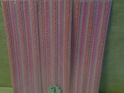 3 Stickerbogen Stoff Brokat Bordüren 31 x 10 cm bunt blau rosa orange ...- Auswahl -