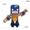 7Stk BRAWL STARS Figuren Spielzeug Baustein Spike Colt Leon Shelly Crow Geschenk