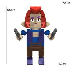 7Stk BRAWL STARS Figuren Spielzeug Baustein Spike Colt Leon Shelly Crow Geschenk