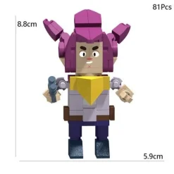 7Stk BRAWL STARS Figuren Spielzeug Baustein Spike Colt Leon Shelly Crow Geschenk