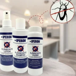 1 - 6 Stk. IPERON® Flohschutz Trio - Lotion, Shampoo & Puder im Set
