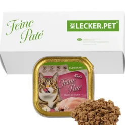 17 - 68 Stk. Lecker. Pet® Leo's Feine Paté Reich an Huhn Katzenfutter Nassfutter