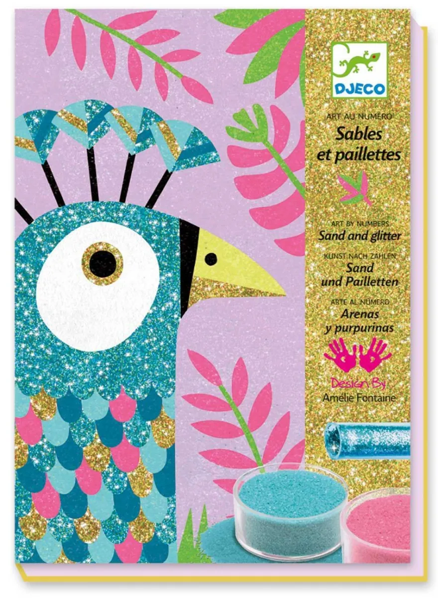 Strahlende Vögel Sand und Glitter von Djeco