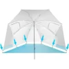 Strandschirm 2in1 mit Windschutz UV-Schutz Sonnenschirm Camping NILS CAMP NC17114