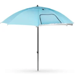 Strandschirm 2in1 mit Windschutz UV-Schutz Sonnenschirm Camping NILS CAMP NC17114