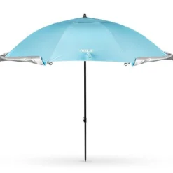 Strandschirm 2in1 mit Windschutz UV-Schutz Sonnenschirm Camping NILS CAMP NC17114
