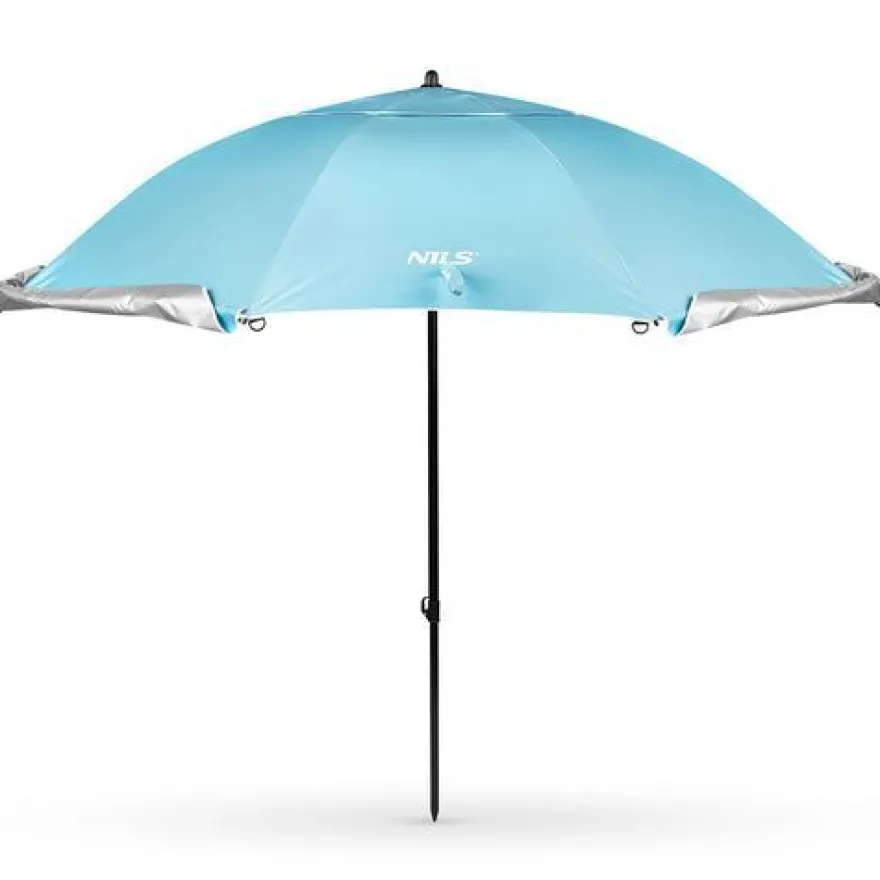 Strandschirm 2in1 mit Windschutz UV-Schutz Sonnenschirm Camping NILS CAMP NC17114