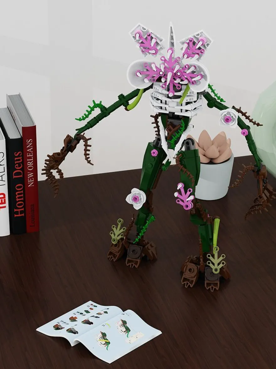 Stranger Things Demog Bausteine Spielzeug Orchideen Monster Block Ornamente Puzzle