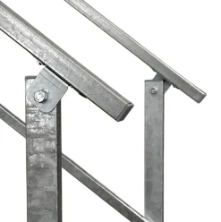 4 Stufen Standtreppe Modell 2 komplett Schwarz, Breite 60 - 160 cm, Höhe 72 cm