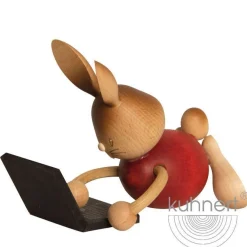 STUPSI HASE | Kuhnert Osterhase Sammelfigur Holzhase Echt Erzgebirge Holzkunst