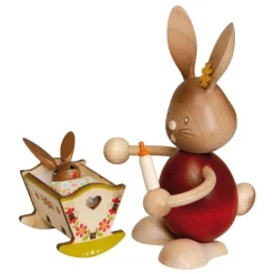 STUPSI HASE | Kuhnert Osterhase Sammelfigur Holzhase Echt Erzgebirge Holzkunst