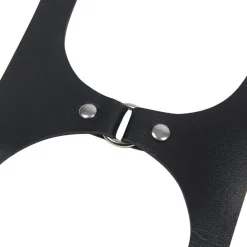 Subblime Ganzkörper-Harness aus Leder mit Schnallen schwarz