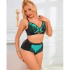 Subblime Push-up-BH-Set aus grüner Spitze und Netzstoff L/XL