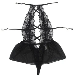 Subblime Teddy Neckholder Spitze Bare Back Schwarz