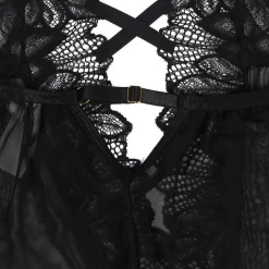 Subblime Teddy Neckholder Spitze Bare Back Schwarz