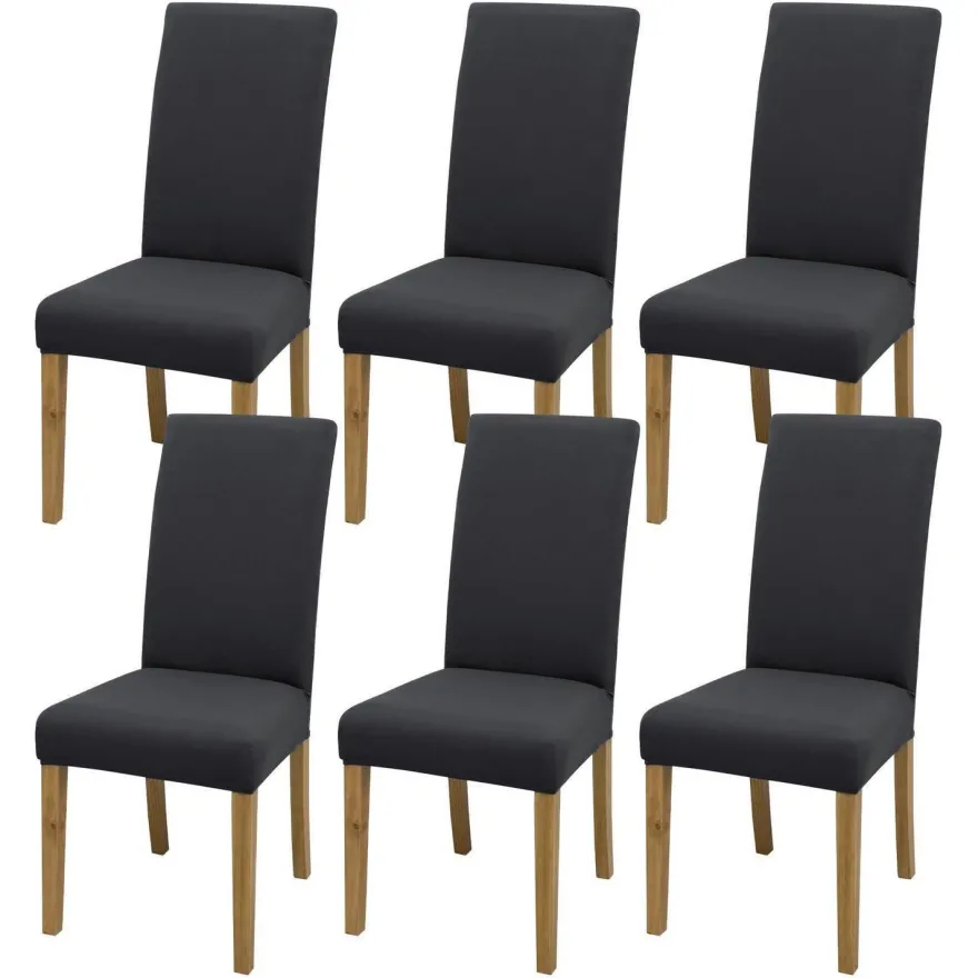 Sukaikeqa Dehnbarer Stuhlbezug, Hochstuhlbezug, Bürostuhlbezug (6er Set)