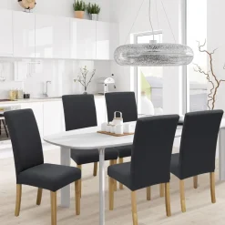 Sukaikeqa Dehnbarer Stuhlbezug, Hochstuhlbezug, Bürostuhlbezug (6er Set)