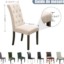 Sukaikeqa Dehnbarer Stuhlbezug, Hochstuhlbezug, Bürostuhlbezug (6er Set)