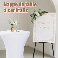 Sukaikeqa Dehnbare Tischdecke - Modernes Design für Bars, runde Tische, Partys