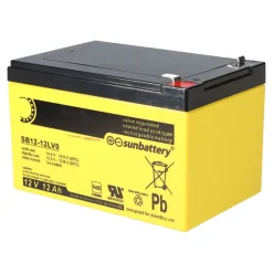 SUN Battery SB12-12LV0 AGM Akku 12V 12Ah T2 / Faston 6,3 mm