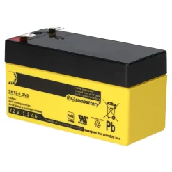 SUN Battery SB12-1.2V0 AGM Akku 12V 1,2Ah T1 / Faston 4,8 mm