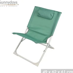 Sunnydays 49x62x61 cm Strandstuhl Strandhocker Campingstuhl 224219