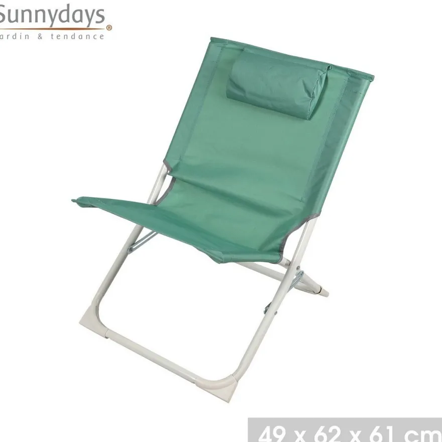 Sunnydays 49x62x61 cm Strandstuhl Strandhocker Campingstuhl 224219