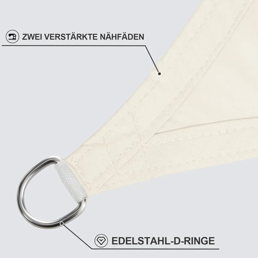Sunnylaxx Sonnensegel Rechteckig 4x5m Wasserdicht Helles Khaki mit 95