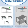 Sunnylaxx Sonnensegel Rechteckig 2,5x3m Creme - Wasserdicht, 95% UV-Schutz für