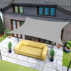 Sunnylaxx Sonnensegel Rechteckig 2,5x3m Grau - Wasserdichter Sonnenschutz mit