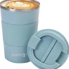 SUNTQ Kaffeebecher to go Thermo Edelstahl 380ml doppelwandig auslaufsicher