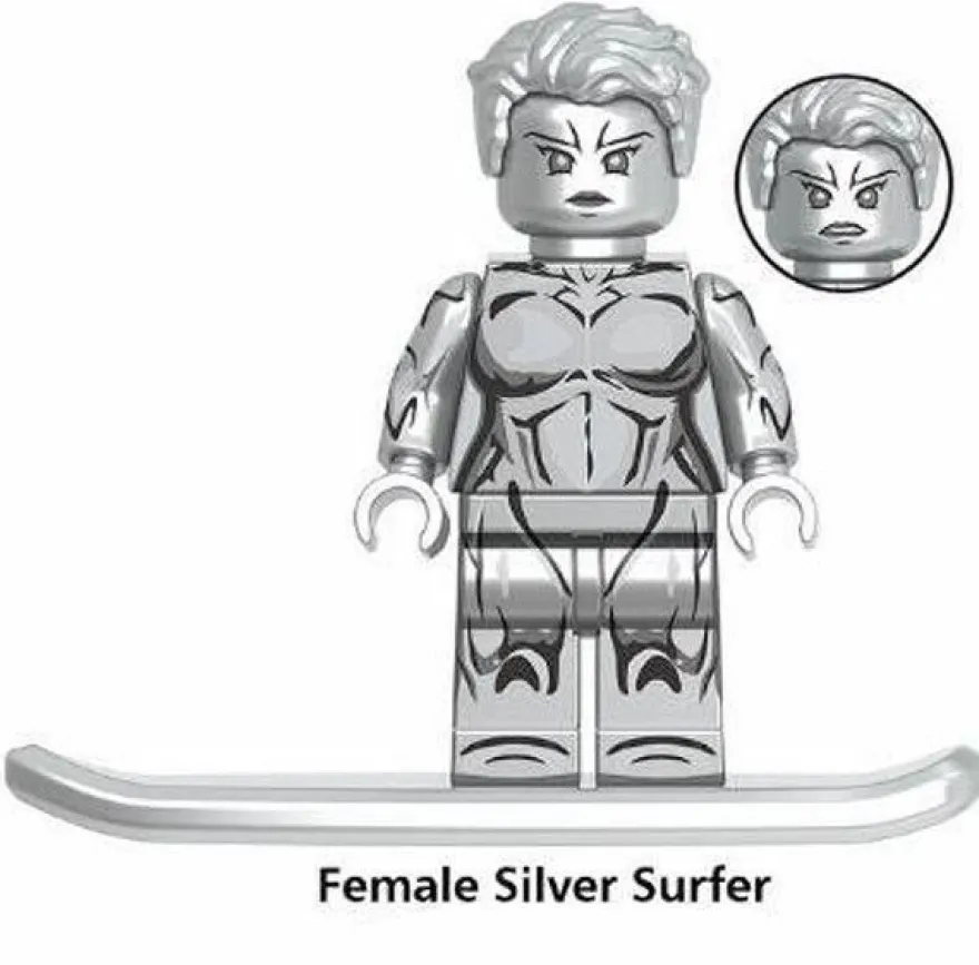 Superhelden Marvel Fantastic 4 F4 SilverSurfer Torch Storm Bausteine LxxO kompatibel