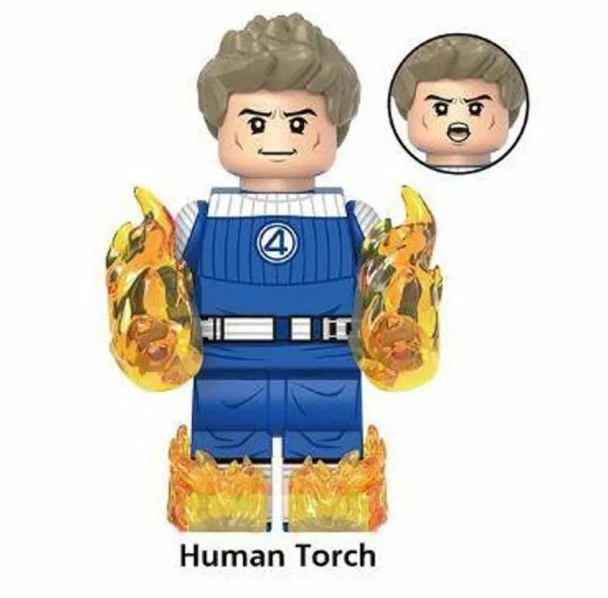 Superhelden Marvel Fantastic 4 F4 SilverSurfer Torch Storm Bausteine LxxO kompatibel