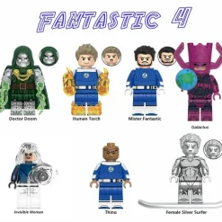 Superhelden Marvel Fantastic 4 F4 SilverSurfer Torch Storm Bausteine LxxO kompatibel