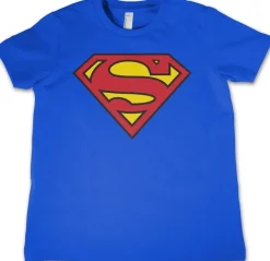 Superman Shield Kids T-Shirt Kinder Blue