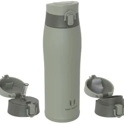 Super Sparrow Edelstahl Trinkflasche - 750 ml Wüstengrün - Thermosflasche mit 2