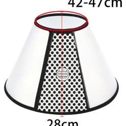 SUQ Haustier Kegel Einstellbar Halskrause Elisabethanischer Kragen 42-47cm