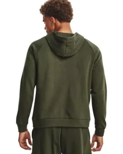 Sweatshirt Under Armour Rival Fleece Logo Hoodie Grén-Weiß