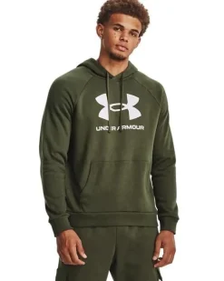 Sweatshirt Under Armour Rival Fleece Logo Hoodie Grén-Weiß