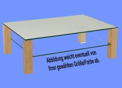SYD-CSH Couchtisch Satinoglas Rollen mit/ ohne Ablage. Stollen Echtholz oder Lack