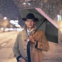 Sykerout Mini Regenschirm Taschenschirm Kompakt Faltbar Mit Etui UV-Schutz