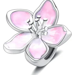 Symretie 925 Sterling Silber Charm Anhänger Schmetterling Herz für Damen