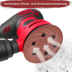 Sztaoip 100er Set Schleifpapier 150mm Klett, Körnung 180, 6 Loch für