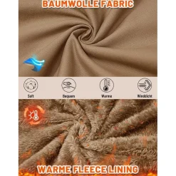 Tacvasen Herren Winterjacke Warme Fleecejacke Militärjacke Lässige Gefütterte