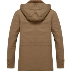Tacvasen Herren Winterjacke Warme Fleecejacke Militärjacke Lässige Gefütterte
