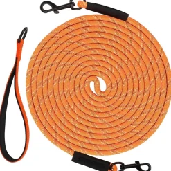 Taglory Schleppleine 10m für Hunde | Reflektierendes Seil | Doppelter Haken |