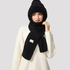 TAGVO Damen Thermo-Schalmütze 3-in-1 Strickmütze & Halswärmer mit Fleecefutter